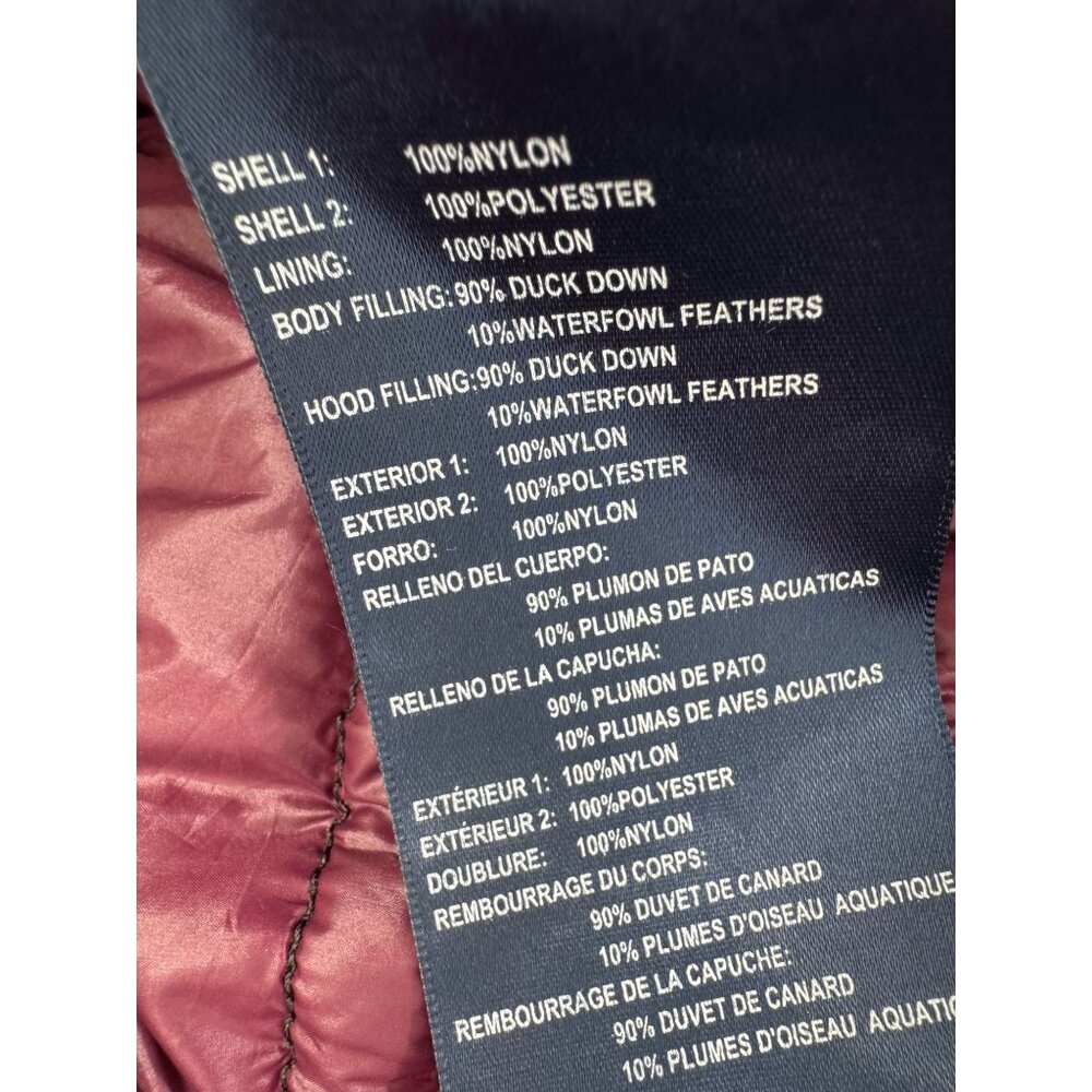Tommy Hilfiger Performance Hoodie Puffer Jacket L Goose Down Packable Thumb Hole - Picture 6 of 8